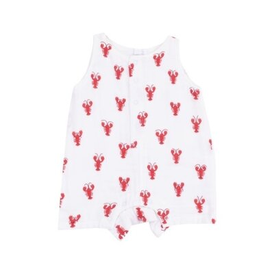Angel Dear Lobster Muslin Slevless Shortie Romper