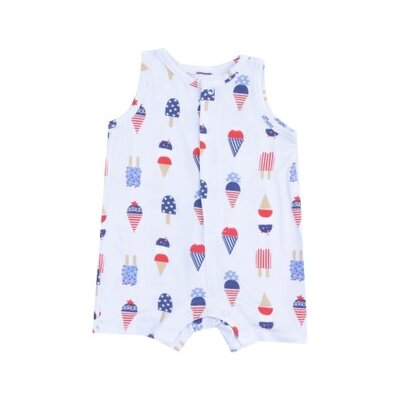 Angel Dear Blue American Ice Cream Sleeveless Shortie Romper