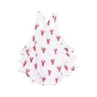 Angel Dear Lobster Muslin Ruffle Sunsuit