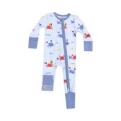 Angel Dear Blue Crayon Crabs 2 Way Zipper Romper