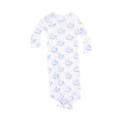 Angel Dear Bubbly Whale Blue Ribbed Knotted Gown