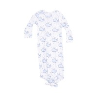 Angel Dear Bubbly Whale Blue Ribbed Knotted Gown