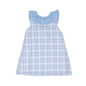 The Oaks Apparel Ally Kole Pink/Blue Plaid Ruffle Dress