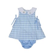 The Oaks Apparel Mint Blue Windowpane Alexander Bloomer Set