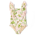 Shade Critters Hibiscus Botanical Pink 1PC Ruffle Swimsuit