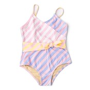 Shade Critters Multi Pastel Stripe 1pc Wrap Swimsuit