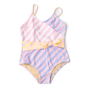 Shade Critters Multi Pastel Stripe 1pc Wrap Swimsuit