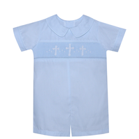 Remember Nguyen Blue Williams Cross Short Romper