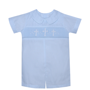 Remember Nguyen Blue Williams Cross Short Romper