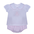 Baby Sen Pink Bailey Teddy Bear Girl Diaper Set