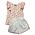 Sage & Lilly Strawberry Ruffle Sleeve Short Set