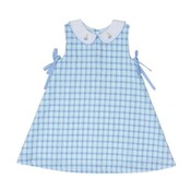 The Oaks Apparel Mint Blue Windowpane Darcy Dress