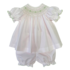 Lulu Bebe Classic Pink w/ Green Smocked Bloomer Set