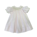 Lulu Bebe Classic Pink w/ Green Smocked Bishop