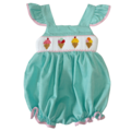 Lulu Bebe Ice Cream Angel Sleeve Smocked Bubble