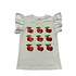 LBKids Cherry Sequin White Flutter Sleeve Top