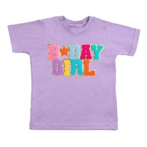 Birthday Girl Patch Lavender T-Shirt