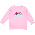 Rainbow Sequin Patch Pink Sweatshirt