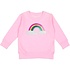 Rainbow Sequin Patch Pink Sweatshirt