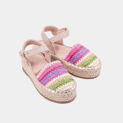 ShuShop Alyssa Mini Bright Multi Stripe Sandal