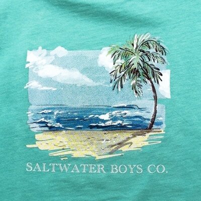 Saltwater Boys Company Beach Days SS Graphic Tee Ocean Wave