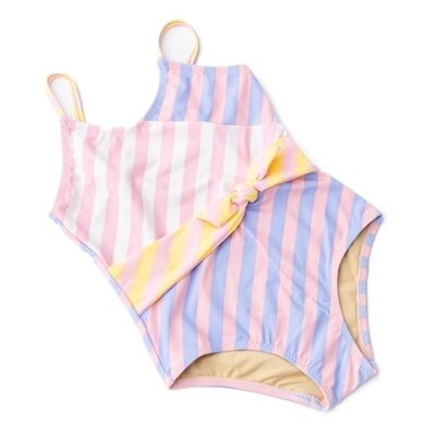 Shade Critters Multi Pastel Stripe 1pc Wrap Swimsuit