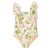 Shade Critters Hibiscus Botanical Pink 1PC Ruffle Swimsuit