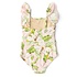 Shade Critters Hibiscus Botanical Pink 1PC Ruffle Swimsuit