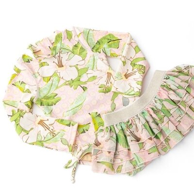 Shade Critters Hibiscus Botanical Pink 1PC Swimsuit  & Tutu