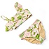 Shade Critters Hibiscus Botanical Pink 2PC One Shoulder Swimsuit