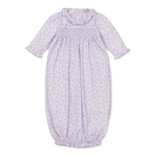 Kissy Kissy Summer Gardens Print Lilac Smocked Sack