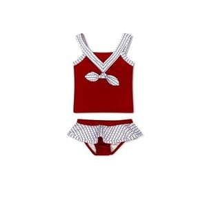 Lullaby Set Relay Red / All-American Ruffle Skirt 2PC Swim