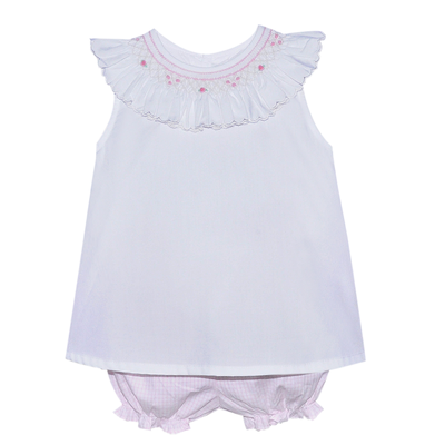 Baby Sen White Zaide Bloomer Set
