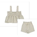 Mayoral Olive Stripe Strap Tank Top/Short Set