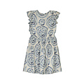 Mayoral White/Blue Print Viscose Dress