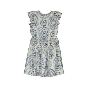 Mayoral White/Blue Print Viscose Dress