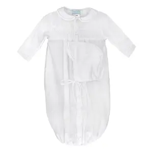 Petit Ami White Smocked Gown w/ Hat