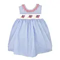 Petit Ami Blue Check Smocked Flags Dress