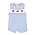Petit Ami Blue Check Smocked Flags Sunsuit