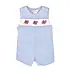 Petit Ami Blue Check Smocked Flags Sunsuit