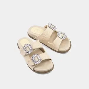ShuShop Bridget Mini Bone Woven Sandal