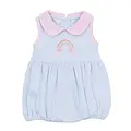 Magnolia Baby Rainbow Wishes Applique Collared Sleeveless Bubble
