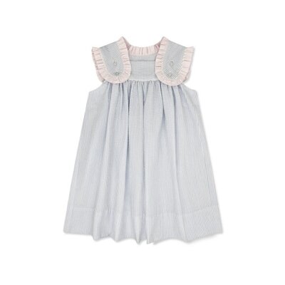 Lullaby Set Simply Blue Seersucker Frances Flap Dress