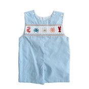 Lulu Bebe Under the Sea Smocked Shortall