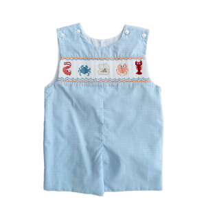 Lulu Bebe Under the Sea Smocked Shortall