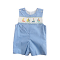 Lulu Bebe Nautical Smocked Shortall