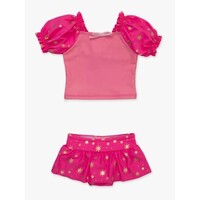 RuffleButts + RuggedButts Sleeping Princess Puffed Sleeve Skirted 2-Piece