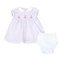 Magnolia Baby Ahoy Baby Classics Pink Smocked Collared Dress Set