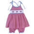Lulu Bebe Flag Smocked Spaghetti Strap Short Set