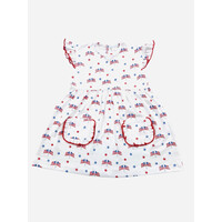 La Luna Flag Pima Flutter Sleeve Dress w/ Pockets
